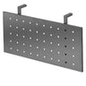 Schermatura grigio grafite RSI 12 G con perforazioni quadrate e due supporti di hjh OFFICE PRO