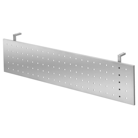 Schermatura argentata RSI 12 S con motivo a fori quadrati e due supporti di hjh OFFICE PRO