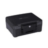 Cassaforte nera Safe Compact Slim con robusto alloggiamento e una serratura di hjh OFFICE