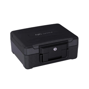 Cassaforte nera Safe Compact Slim con robusto alloggiamento e una serratura di hjh OFFICE