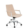 Sedia Home Office SARANTO II in beige con braccioli e base cromata di hjh OFFICE