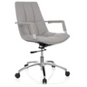 Sedia Home Office SARANTO con rivestimento in tessuto grigio chiaro e base cromata di hjh OFFICE