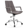 Sedia Home Office SARANTO con rivestimento in tessuto grigio e base argentata di hjh OFFICE