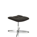 Sgabello imbottito nero SARANTO con rivestimento in tessuto e base metallica a quattro razze di hjh OFFICE