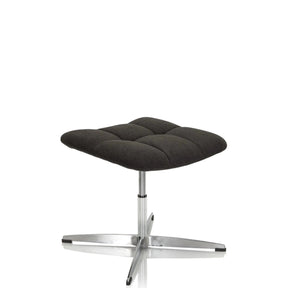 Sgabello imbottito nero SARANTO con rivestimento in tessuto e base metallica a quattro razze di hjh OFFICE