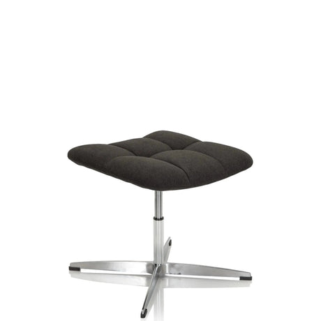 Sgabello imbottito nero SARANTO con rivestimento in tessuto e base metallica a quattro razze di hjh OFFICE