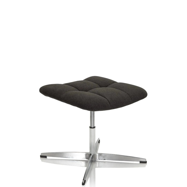Sgabello imbottito nero SARANTO con rivestimento in tessuto e base metallica a quattro razze di hjh OFFICE