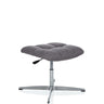 Sgabello imbottito grigio SARANTO con rivestimento in tessuto, trapuntatura e base a quattro razze di hjh OFFICE