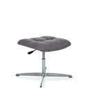 Sgabello imbottito grigio SARANTO con rivestimento in tessuto, trapuntatura e base a quattro razze di hjh OFFICE