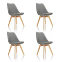 SCANDI 4 | Confezione da 4 - Sedia a conchiglia 