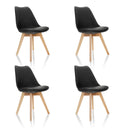 SCANDI 4 | Confezione da 4 - Sedia a conchiglia 