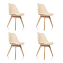 SCANDI 4 | Confezione da 4 - Sedia a conchiglia 