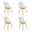 SCANDI 4 | Confezione da 4 - Sedia a conchiglia 