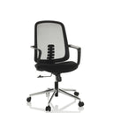Sedia Home Office SEDIOLO B nera con schienale in rete e base lucida di hjh OFFICE