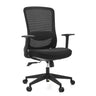 Sedia Home Office Sedito in nero con schienale in rete e braccioli di hjh OFFICE