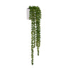 Pianta artificiale pendente Senecio Climb in colore verde con coprivaso bianco di hjh OFFICE