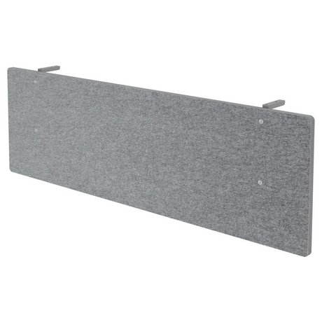 Copertura acustica per spazio ginocchia grigio melange SIA con due clip di montaggio di hjh OFFICE PRO