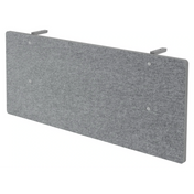 Pannello acustico per spazio gambe SIA in feltro grigio mélange con due supporti di hjh OFFICE PRO