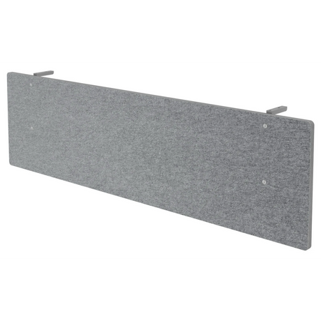 Pannello acustico per spazio per le ginocchia SIA grigio mélange in materiale di feltro con supporti di fissaggio di hjh OFFICE PRO