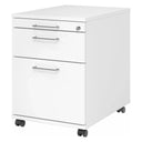 Cassettiera con rotelle SIGNA AC20 in metallo bianco con maniglie a ponte argentate di hjh OFFICE PRO