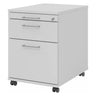 Cassettiera con rotelle SIGNA AC20 in metallo grigio con tre cassetti e maniglie a ponte di hjh OFFICE PRO