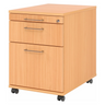 Cassettiera con rotelle SIGNA AC20 in aspetto faggio con maniglie a ponte in metallo di hjh OFFICE PRO