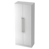 Mobile archivio bianco SIGNA G 7100 con due ante e maniglie in cromo argento di hjh OFFICE PRO