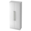 Mobile archivio bianco SIGNA G 7100 con due ante e maniglie in cromo argento di hjh OFFICE PRO