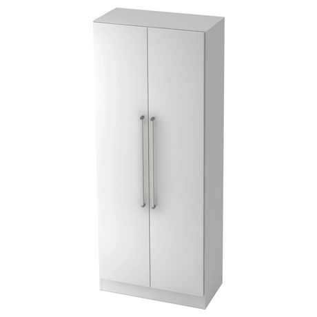 Mobile archivio bianco SIGNA G 7100 con due ante e maniglie in cromo argento di hjh OFFICE PRO