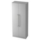 Armadio archiviatore grigio SIGNA G 7100 con due ante e maniglie cromate di hjh OFFICE PRO