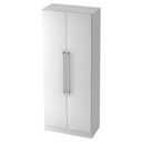 Mobile archiviatore bianco SIGNA G 7200 con due ante e maniglie cromate di hjh OFFICE PRO