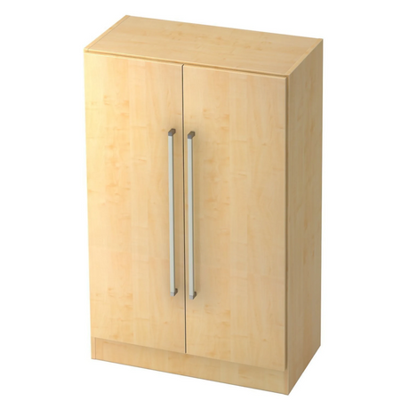Armadio SIGNA G 7550 in legno di acero chiaro con due maniglie cromate di hjh OFFICE PRO