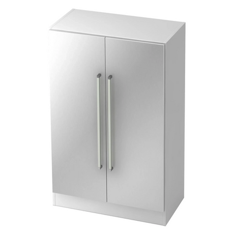 Armadio in metallo bianco SIGNA G 7550 con due ante e maniglie in cromo argento di hjh OFFICE PRO