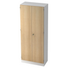 Armadio per documenti SIGNA K 6100 SG in bianco e rovere con due ante e una serratura di hjh OFFICE PRO