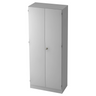 Armadio metallico grigio SIGNA K 6100 SG con due ante e una maniglia di chiusura centrale di hjh OFFICE PRO