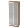 Mobile archivio SIGNA K 6100G SG effetto noce con due ante in vetro satinato argento di hjh OFFICE PRO