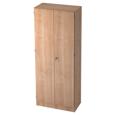 Mobile archivio a due ante SIGNA K 6200 SG in legno di noce chiaro con serratura centrale di hjh OFFICE PRO