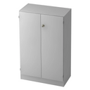 Armadio metallico grigio SIGNA K 6550 SG con due ante e una serratura di hjh OFFICE PRO