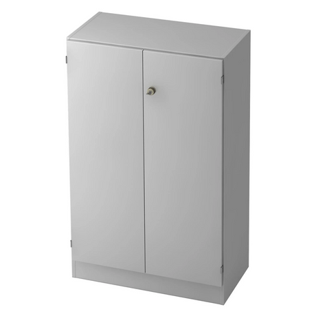Armadio metallico grigio SIGNA K 6550 SG con due ante e una serratura di hjh OFFICE PRO