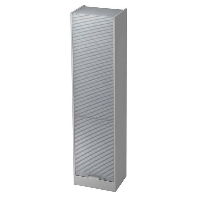 Mobile archivio in metallo grigio SIGNA R 50 con maniglia in cromo argento di hjh OFFICE PRO