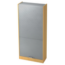 Mobile archivio SIGNA R 90 in faggio e argento con serranda argentata e maniglia cromata di hjh OFFICE PRO