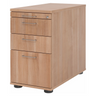 Cassettiera SIGNA SC40 in aspetto noce con tre cassetti e maniglie in metallo di hjh OFFICE PRO