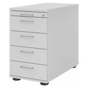 Cassettiera SIGNA SC50 grigia in metallo con quattro cassetti e maniglie a ponte di hjh OFFICE PRO