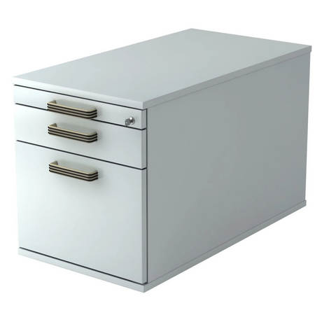 Cassettiera con rotelle SIGNA TC20 grigia in plastica con tre maniglie a strisce di hjh OFFICE PRO