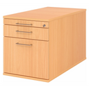 Cassettiera con rotelle SIGNA TC20 in effetto faggio con maniglie a ponte in metallo di hjh OFFICE PRO