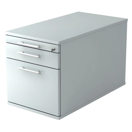 Cassettiera con rotelle SIGNA TC20 grigia in plastica con tre maniglie a barra di hjh OFFICE PRO