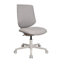 Sedia Home Office Sitflex Lady in colore taupe con base e rotelle bianche di hjh OFFICE