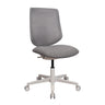Sedia Home Office Sitflex Lady con rivestimento in tessuto grigio e base bianca su ruote di hjh OFFICE