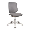 Sedia Home Office Sitflex Lady con rivestimento in tessuto grigio e base bianca su ruote di hjh OFFICE