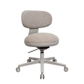 Sedia Home Office SITMOTION W con rivestimento in tessuto grigio e base chiara su ruote di hjh OFFICE